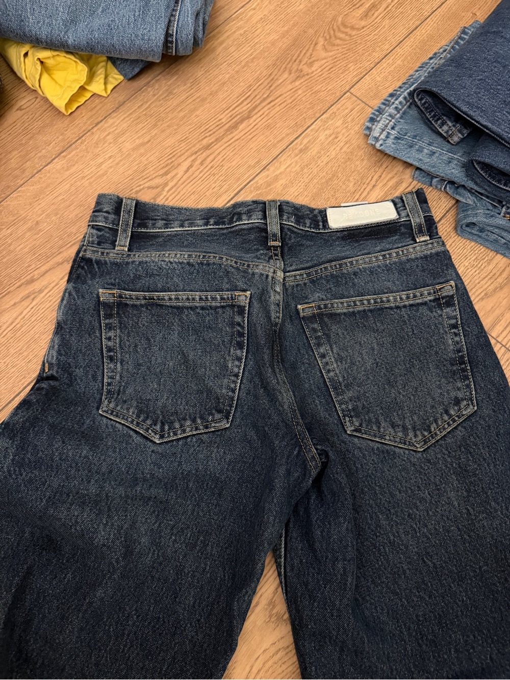 Women’s Dark Blue wide taper Jeans - Picture 5 of 5